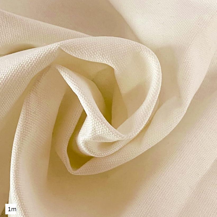 アイボリー 11号 綿100％ 帆布 生地 幅約145cm コットン キャンバス 1m