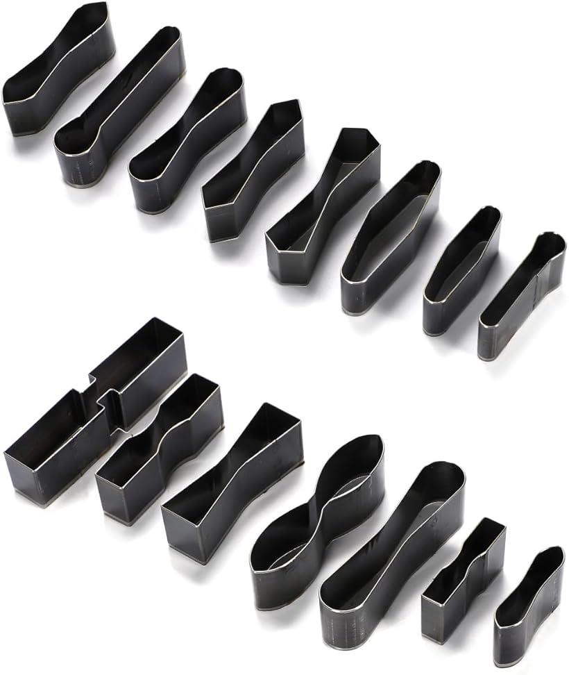 型抜き 金具 15点セット レザークラフト 型紙 穴あけポンチ 工具 革 コーナーカッター 革製品 革細工 ..