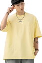半袖Tシャツ メンズ レディース BIG ゆったり ビッグシルエット 綿100% クルーネック 重ね着風 トップス カットソー ドロップショルダー 男女兼用