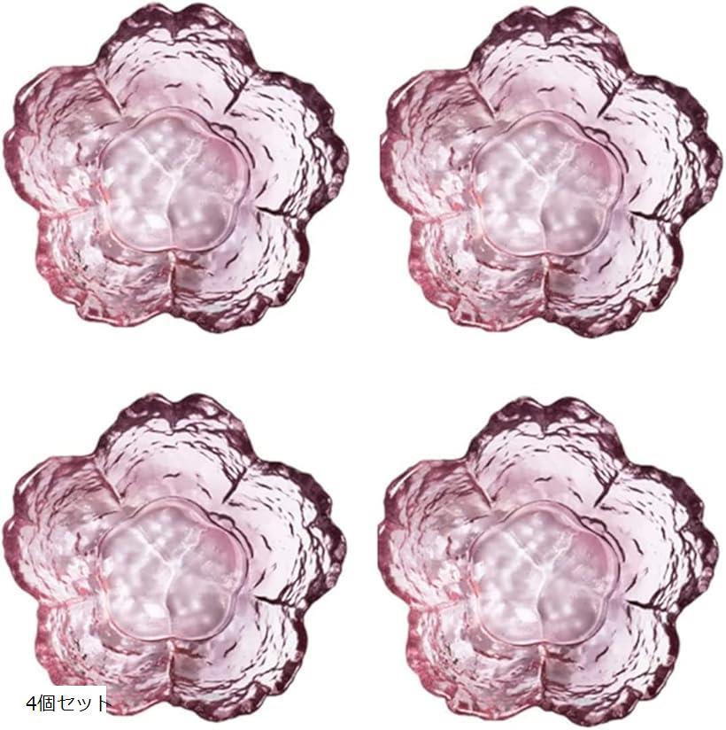 桜 ガラス ボウル セット 小さい ディップソース プレート 小鉢 4個セット