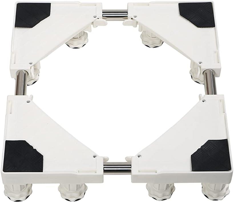 洗濯機 台 パン ドラム式洗濯機 冷蔵庫 かさ上げ キャスターなし 調節 12脚固定・ホワイト