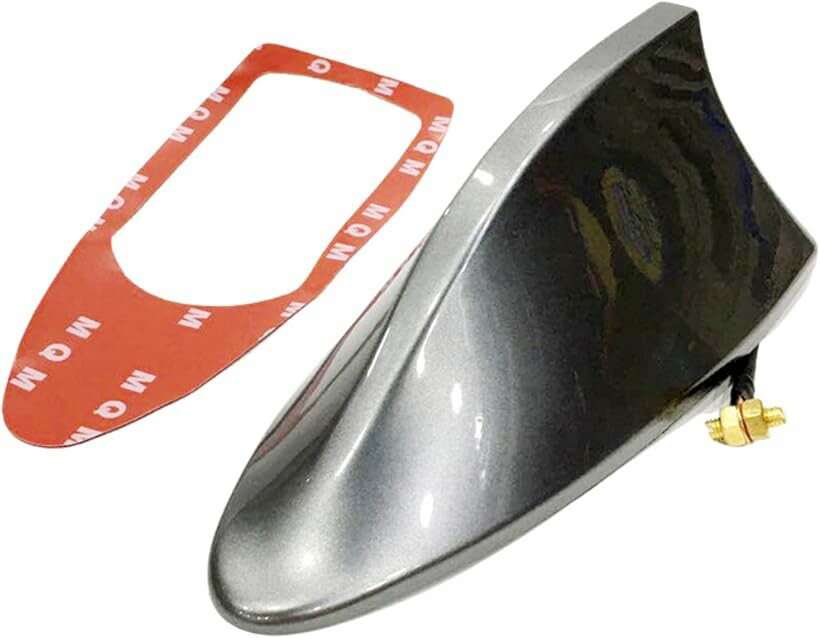 車用 シャークアンテナ カーラジオアンテナ fmアンテナ ドルフィンアンテナ アクセサリー アクア プリウス bmw 汎用 グレー (グレー)