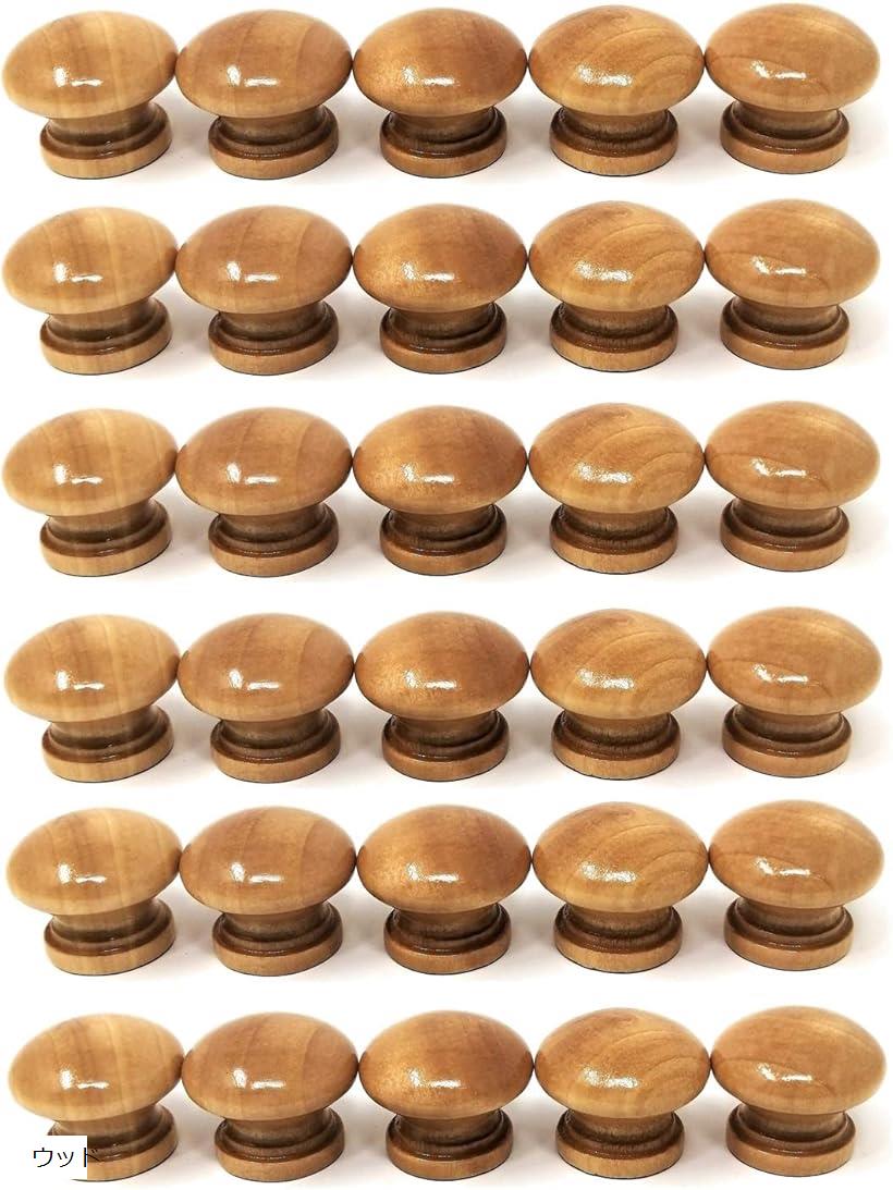 木製 取手 30個 セット つまみ 取っ手 ウッド