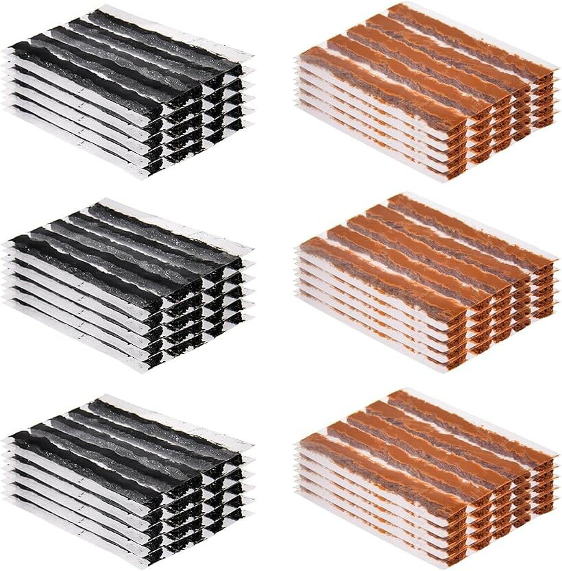 タイヤプラグ チューブレスタイヤ修理ロープ ゴム製 150個入り シールストリップ ソケット 自動車 オートバイ ロードバイク 自転車 自分 で 素早く使用