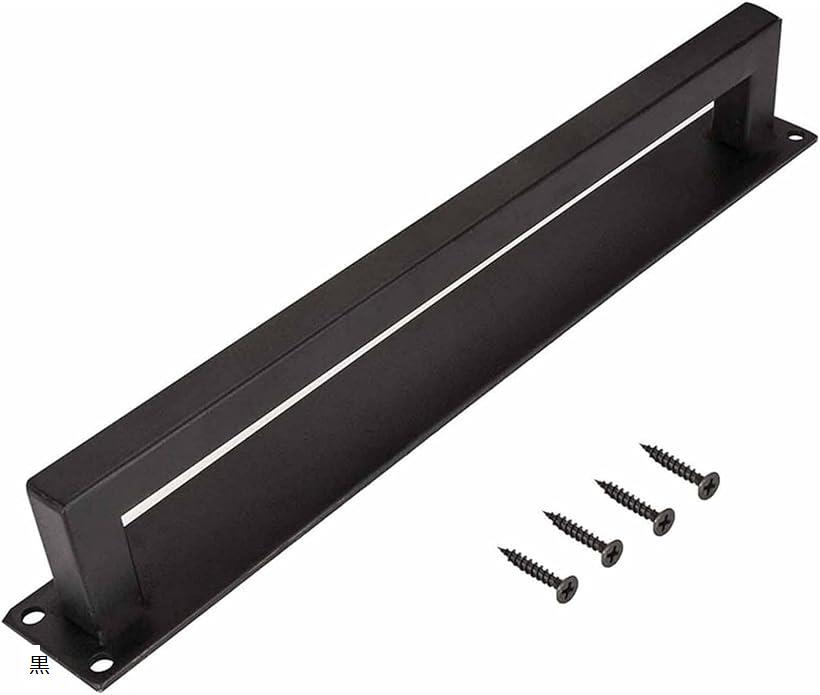 【楽天ランキング1位入賞】レールゲート ドアハンドル 取っ手 炭素鋼 納屋のドアハンドル 黒