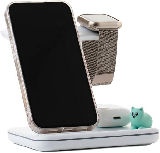 Raon 3 in 1 充電器 スマートフォン スマートウォッチ ワイヤレスイヤホン KT デスク チャージャー Raon 3 in 1 充電器 スマートフォン スマートウォッチ ワイヤレスイヤホン KT デスク チャージャー