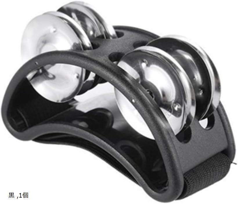 フットタンバリン パーカッション フットパーカッション カホン アコースティック 黒 1個