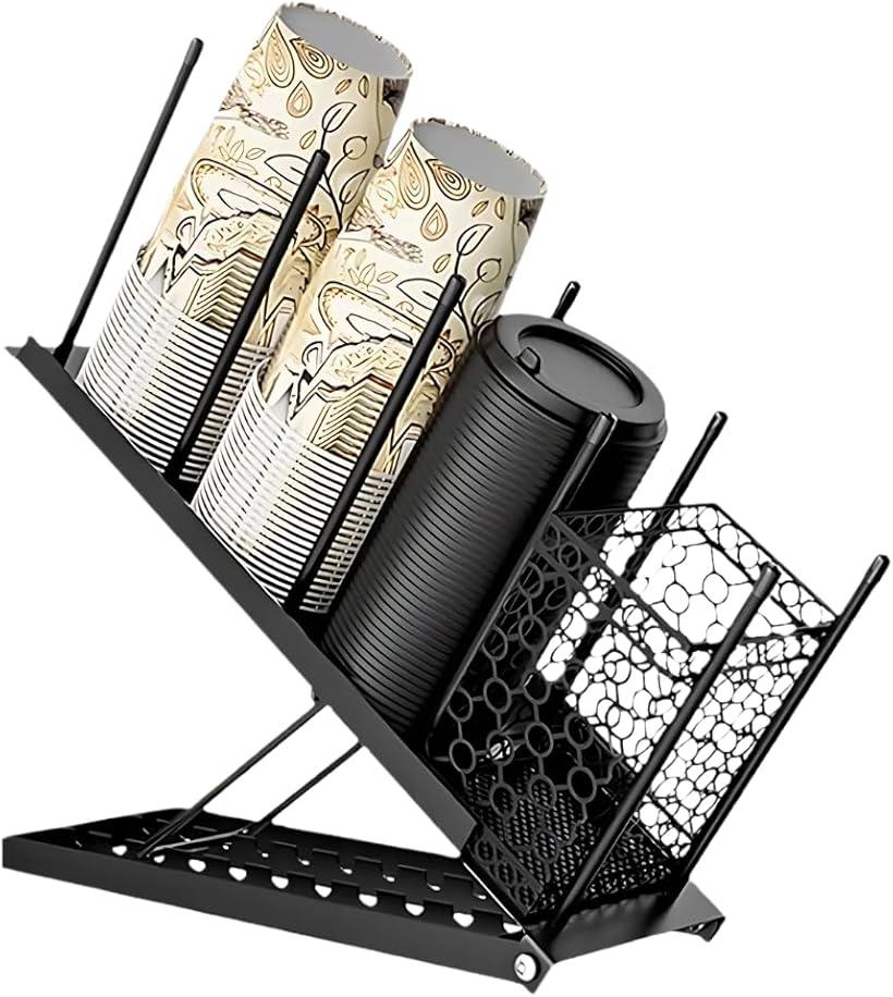 互換品 紙コップホルダー ディスペンサー 紙コップスタンド スッキリ収納の達人 コーヒーカップ 大容量..