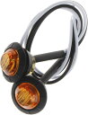 マローサム バイク ハンドル グリップ バー エンド ウインカー 防水 LED 12V 2個セット