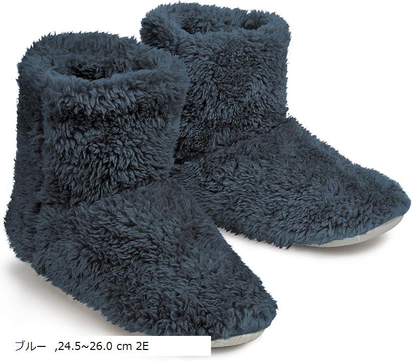 北欧 ルームシューズ スリッパ 冬 暖かい もこもこ ルームブーツ あったか ボアスリッパ 26.5～27.5 cm 2E ホワイト 22.0～23.0 ブルー 24.5～26.0 cm 2E