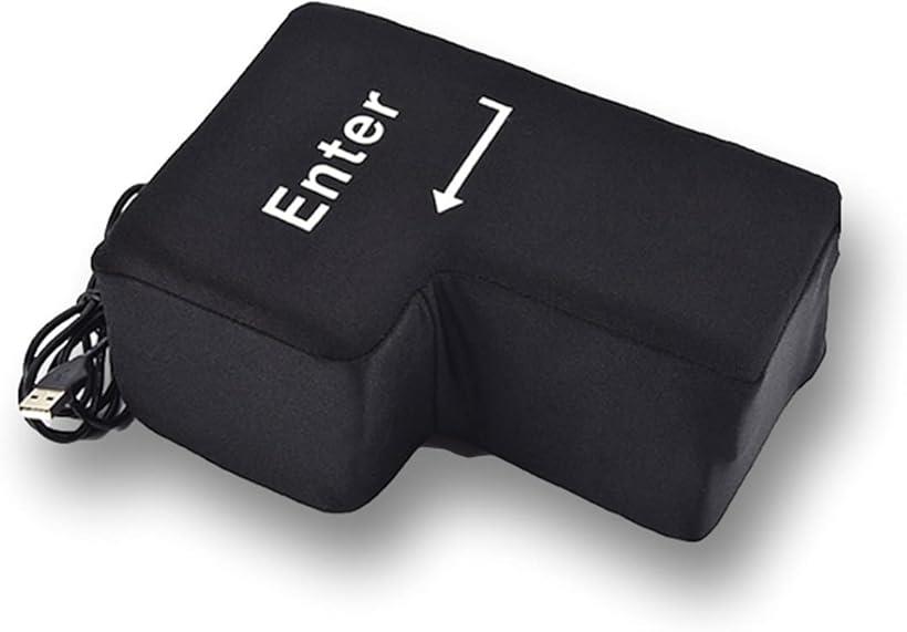 エンターキー PC BIG USB おもしろグッズ ストレス解消 クッション 景品 贈り物 ストレス発散