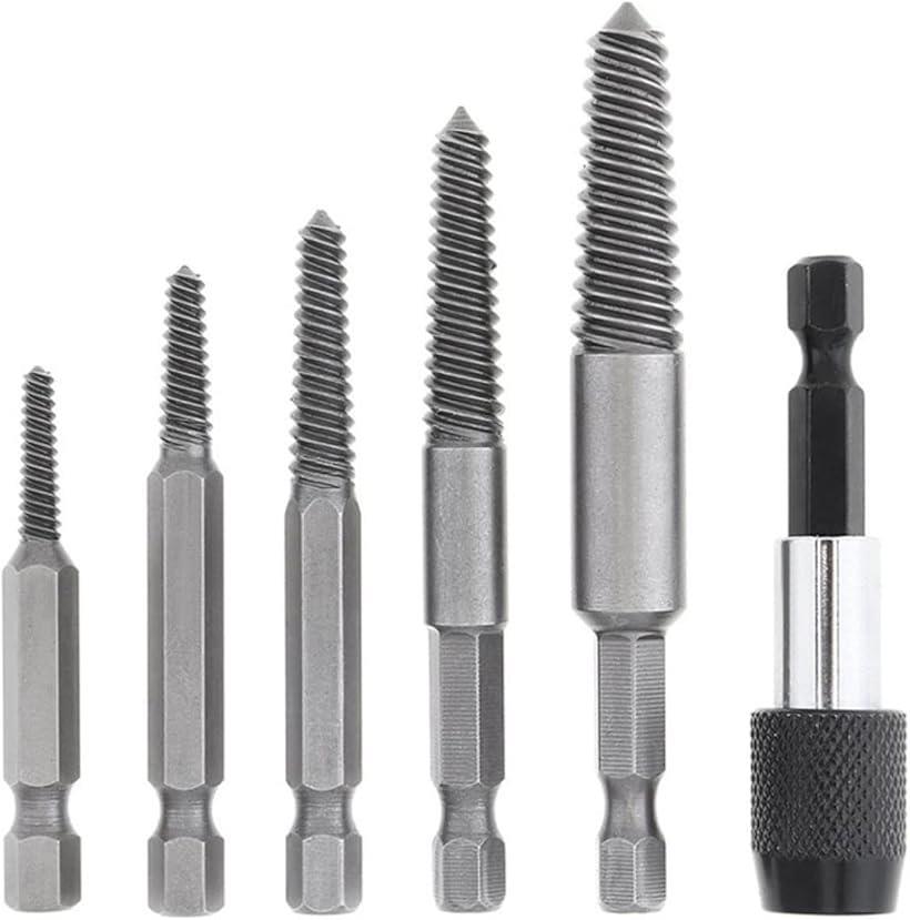 折れたボルトや破損したネジの除去 ビス頭抜く工具 六角ハンドル ポストリムーバー付き 6本セット