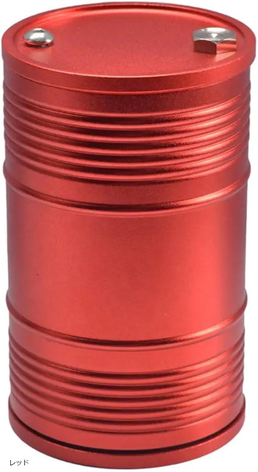 灰皿 携帯灰皿 ドラム缶型 おしゃれ 蓋付き 屋外 スタンド 車用灰皿 スタンド灰皿 レッド