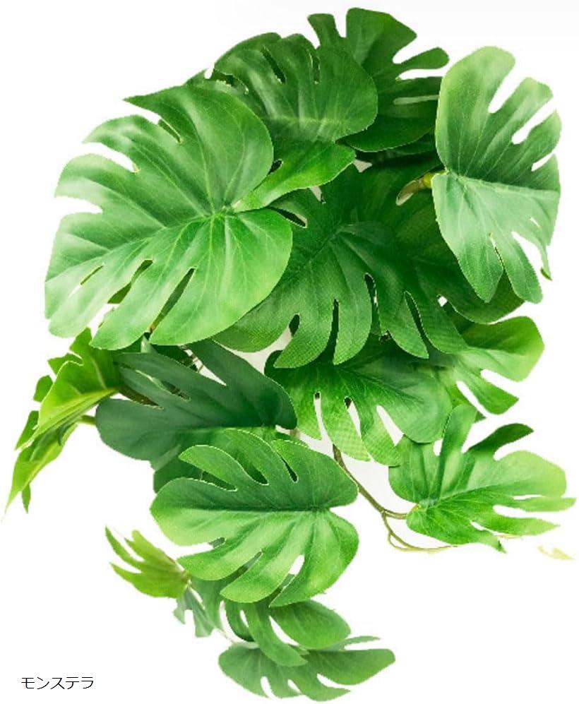 ペット用品 人工植物 ビバリウム用 吸盤付きモンステラ 葉 爬虫類 両生類 カメ カエル 対応 ベゴニア ..