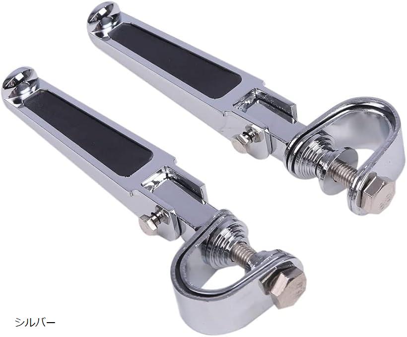 互換品 バイク フット ペダル ペグ ハイウェイバー エンジン ガード KRB229 シルバー