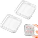 ネイルチップ ケース 2個セット 収納 ストレージボックス ディスプレイ つけ爪 家庭用 ホルダー 固定