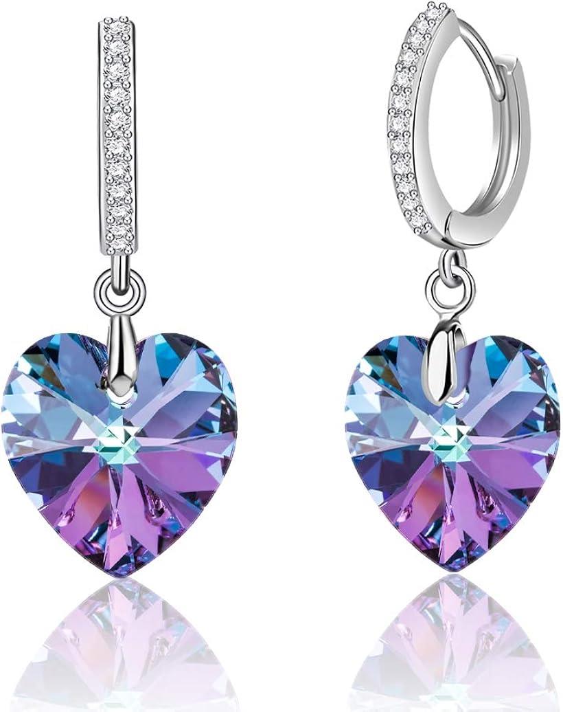 C HLOEOS ピアス レディース 華奢 ハート フープピアス 揺れる 18金プラチナ