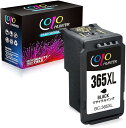 Canon キャノン用BC-365XLブラック x1個 大容量 残量表示付 再生インク対応機種PIXUS TS3530(2)