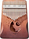カリンバ 猫 17キー Kalimba ネコ 木製 親指ピアノ サムピアノ フィンガーピアノ