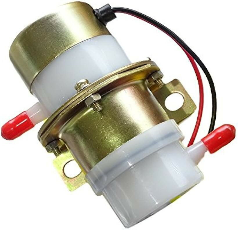 c my select 12V 燃料ポンプ 汎用 フューエルポンプ 電磁 小型 ガソリン 軽油 白 (［白（12V）)］)