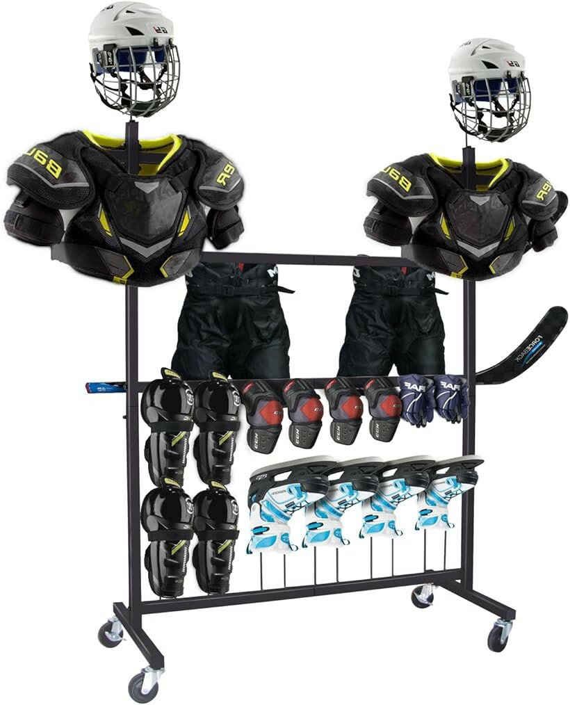 ホッケー用品乾燥ラック アイスホッケー用品ホルダー アイスホッケー棚 フィールドホッケー用品乾燥棚 ..