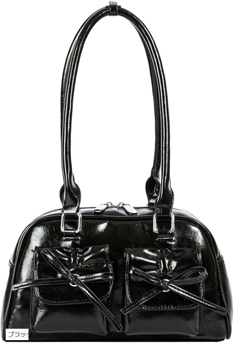 横長バッグ リボンバッグ ボストンバッグ ハンドバッグ 肩掛けバッグ ショルダーバッグ レディース 斜めがけ 蝶結び a4 大きめ 大容量 人気 トレンド おしゃれ かわいい パーティ ホワイト シルバー ブラック