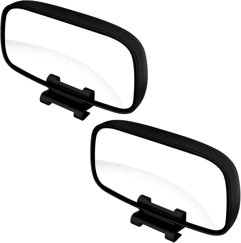 補助ミラー サポート サイドミラー サブ 車 死角防止 後方確認 角度調整可能 左右2個セット ブラック
