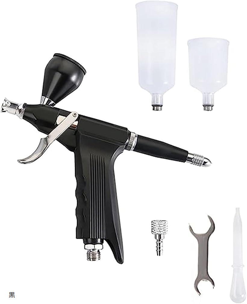 エアブラシ ハンドピース 塗料 エアーブラシ トリガー プラモデル 黒