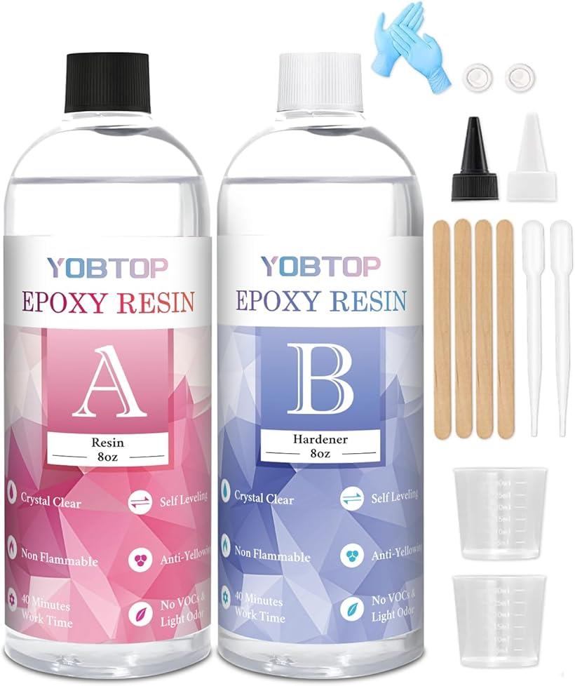 2液性 レジン液 大容量 474ml/530g エポキシ樹脂 ハードタイプ 高い透明 気泡なし 黄変なし DIY 手芸用..