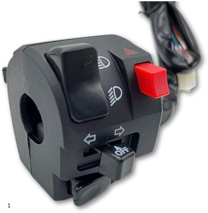 【楽天ランキング1位入賞】互換品 オートバイ ハンドル スイッチ バイク 汎用 左 ハザード ウインカー 1個 1