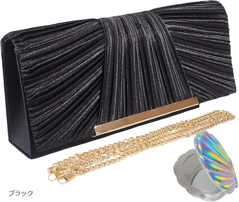 パーティバッグ 結婚式 2way 鏡付き ショルダーバッグ クラッチバッグ レディース ピンク オリーブ ブ..