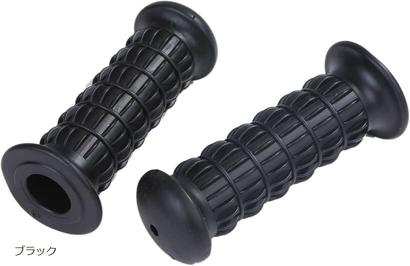 バイク グリップ ラバー ゴム 左右セット 滑りにくい ゴムグリップ ハンドル モスグリーン ブラウン ブラック