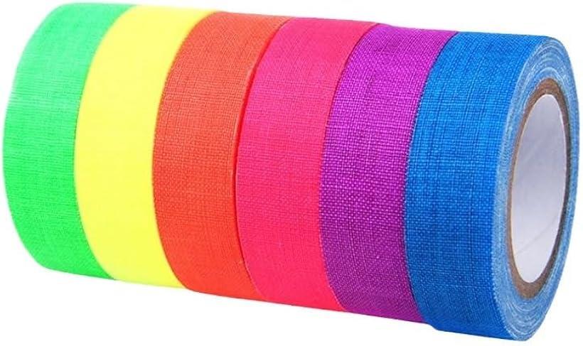 ネオンテープ 6色セット 蛍光 ガッファー 発光 光る