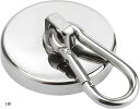 マグネットフック 強力 耐荷重 68kg カラビナ 360度回転 ネオジム磁石 ステンレス 直径 42mm