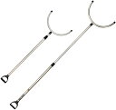 さすまた 護身用グッツ U字タイプ 2段階伸縮 135cm/205cm 防犯 コンパクト収納 安全対策 訓練 施設 護身用具(3)