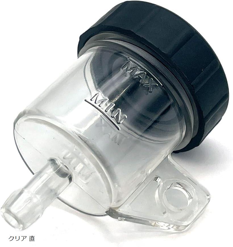 【楽天ランキング1位入賞】互換品 マスターシリンダー ホース キャップ リザーブタンク バイク バンド ブレーキフルード オイル カップ 確認窓 クリア 直 斜め スモーク クリア 直