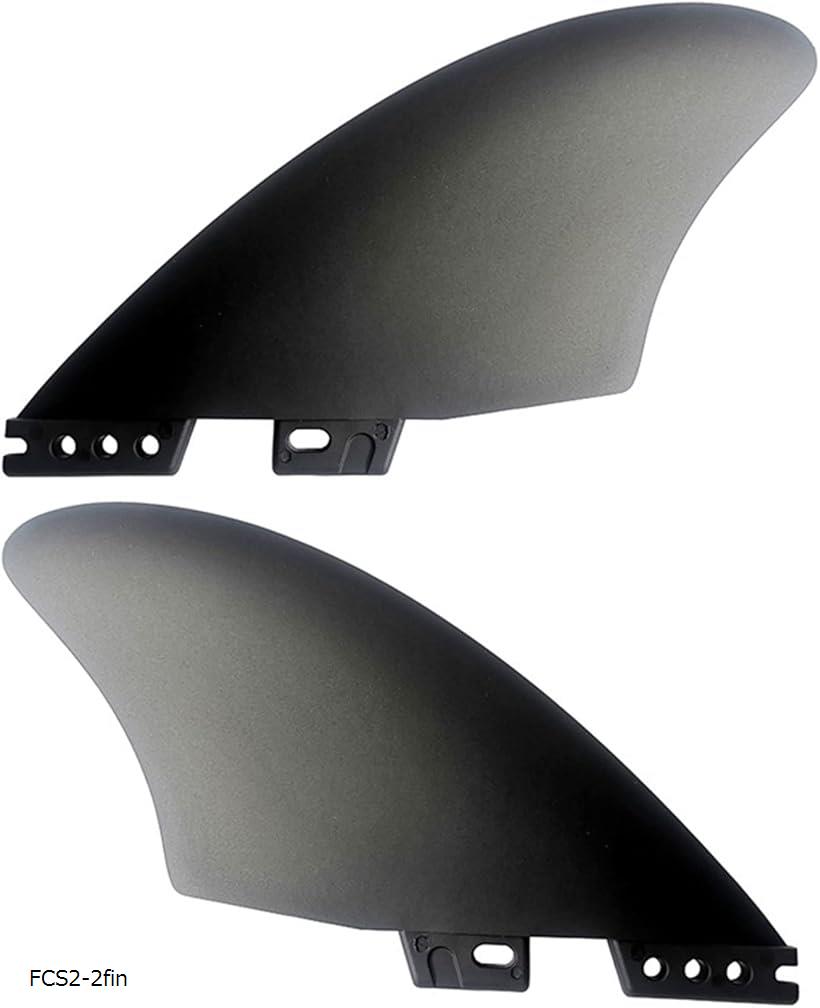 サーフボード 用 フィン FCS 2 FCSII 対応 モデル 2枚セット TWIN KEEL 4.65” ブラック 黒 UVカット FUTURE-2fin FCS-2fin FCS2-3fin FCS2-2fin