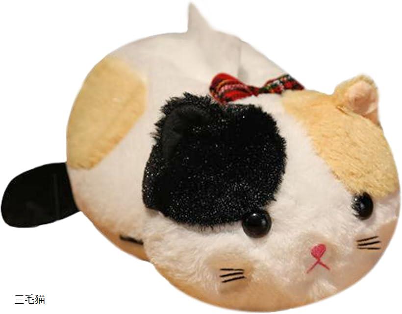 「猫ちゃんティッシュケース」可愛いネコのぬいぐるみ型のティッシュボックスです。ふわふわモコモコで思わず抱きしめたくなっちゃう。 ＊箱タイプのティッシュにはご利用頂けません。袋タイプのエコタイプか、ティッシュを直接入れてご利用ください。「便利...