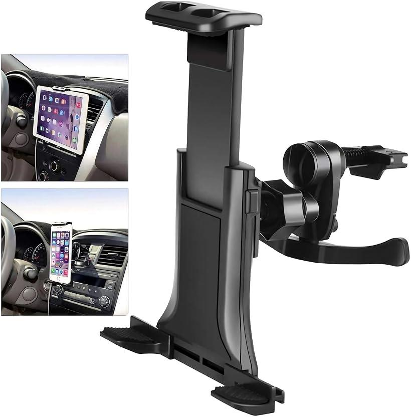 車 タブレットホルダー スマホ エアコン 吹き出し口 取付簡単 iphone ipad 4－12インチ 対応