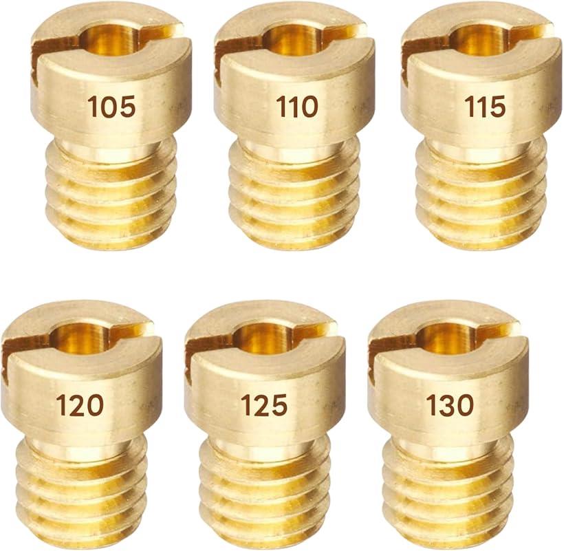 メインジェット メインジェットセット ケイヒン 丸大 6x8 ケーヒン 丸型/大 #105、#110、#115、#120、#125、#130 キャブレターセッティング バイク用 収納ケース付き