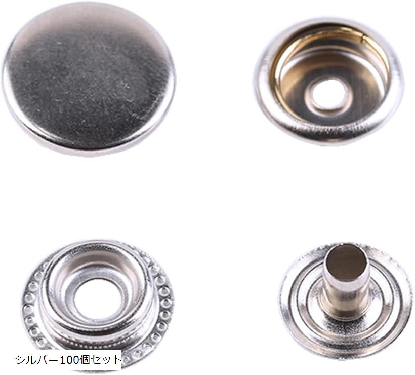 �����ѡ��ۥå� �᥿��ܥ��� 15mm DIY �ɥåȥܥ��� �쥶������ե� �֥�å�100�ĥ��å� �֥���100�ĥ��å� �������100�ĥ��å� ����С�...