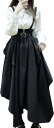 レディレイジー ゴスロリ 長袖 ブラウス スカート 2点セット コスプレ クラロリ 軍服ロリ 撮影 衣装 女装 アシメ ロング 黒 ブラック