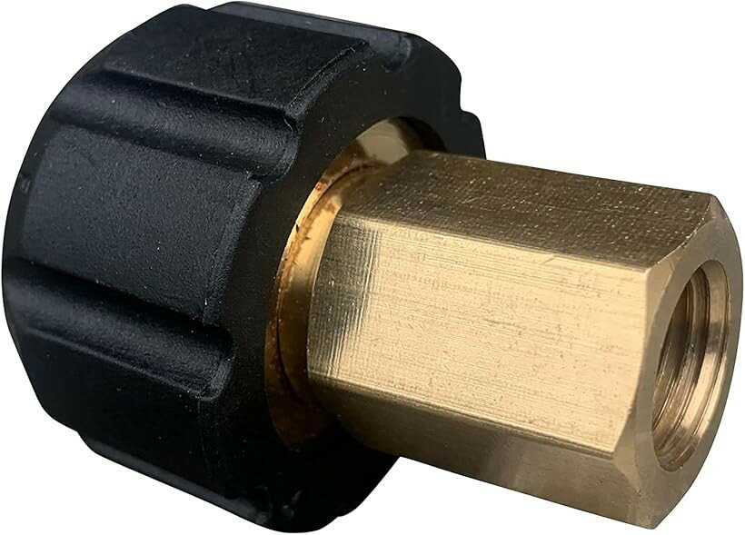 Rakuten - 高圧洗浄機 高圧ホース 接続 異径 継手 変換 アダプター M22めねじ 軸心15mmxG1/4めねじ (M22(15)x1/4めねじ)