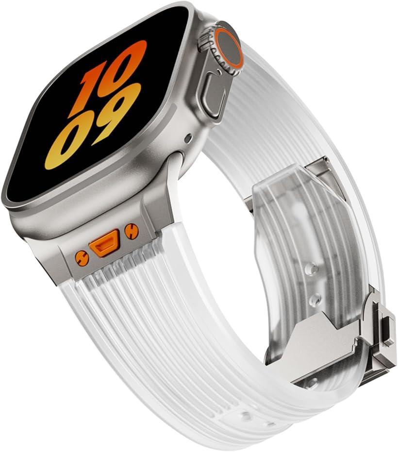 Apple watch バンド Ultra 3 2 1 対応 49mm Series 10 8 7 6 5 46mm 45mm 44mm おしゃれ アップルウォッチ シリコン ステンレス ウルトラバンド スポーツ メンズ