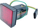 ヒッチメンバー ヒッチカバー 12V LED内臓 テールランプ機能付 2インチ 角型 赤色 ボートトレーラー