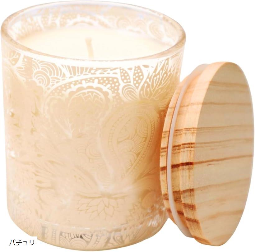 アロマキャンドル サンダルウッド＆パチュリー 240g 天然素材 ソイワックス ギフト プレゼント パチュリー