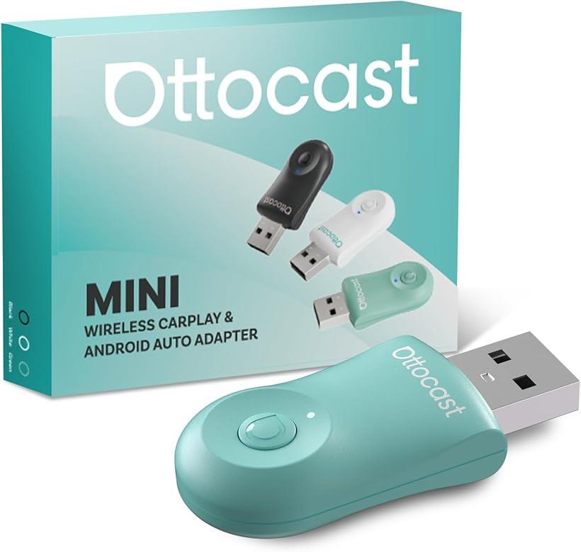 公式 オットキャスト Mini ワイヤレスCarPlay/Android Autoアダプター ミニ 純正有線CarPlay/Android Auto対応車専用 Bluetooth音楽/通話対応 プラグ＆プレイ 自動接続 98%以上の車種適合