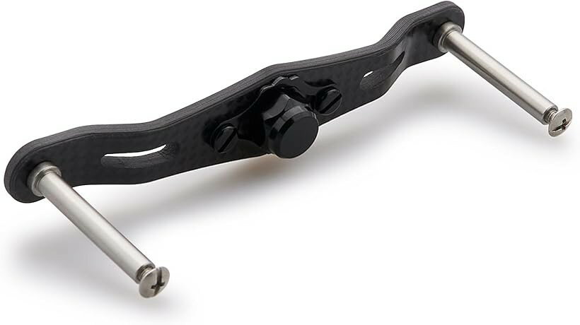 V2.0 リール ハンドル ノブ無し 1.5K炭素布 カーボン製 シマノ ダイワ アブかルシア通用 ベイトリール