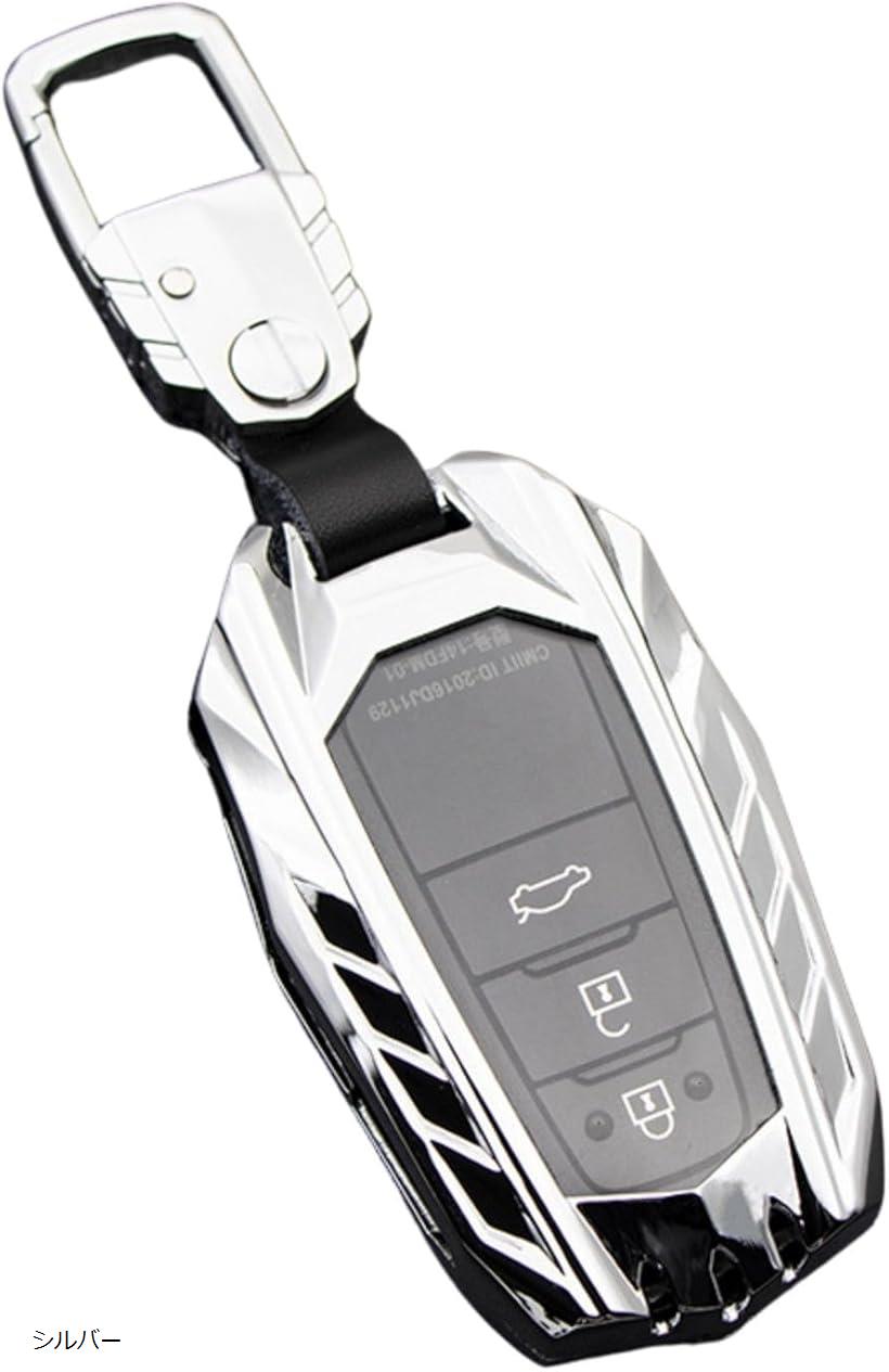 スマートキーケース トヨタ 耐衝撃亜鉛合金製 レザー内張り 窓付き キーカバー プリウス クラウン レイ..