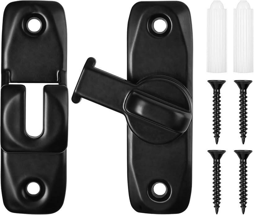 90度/180度 ドアロック 補助錠 室内ドア 鍵 ロック部屋鍵後付けドアロック 玄関 ドア留め金ロック 内鍵 耐震ラッ 防犯リビング 寝室 家庭用 業務用 いたずら防止 対策取り付け簡単